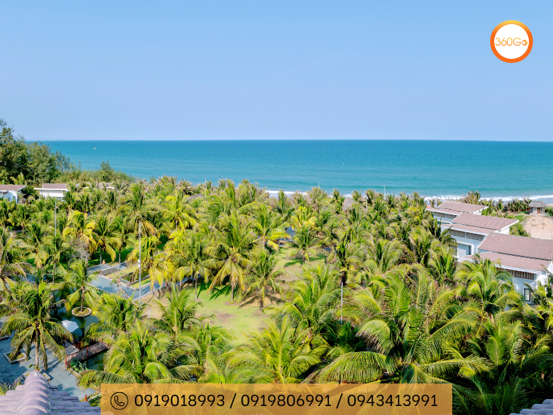 Resort được bao quanh bởi hàng dừa xanh mát - Du lịch 360Go
